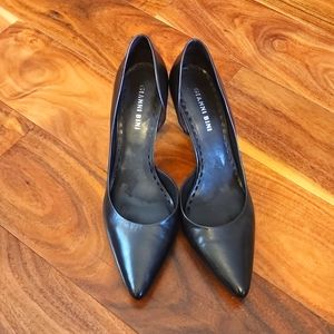 Leather women's heels